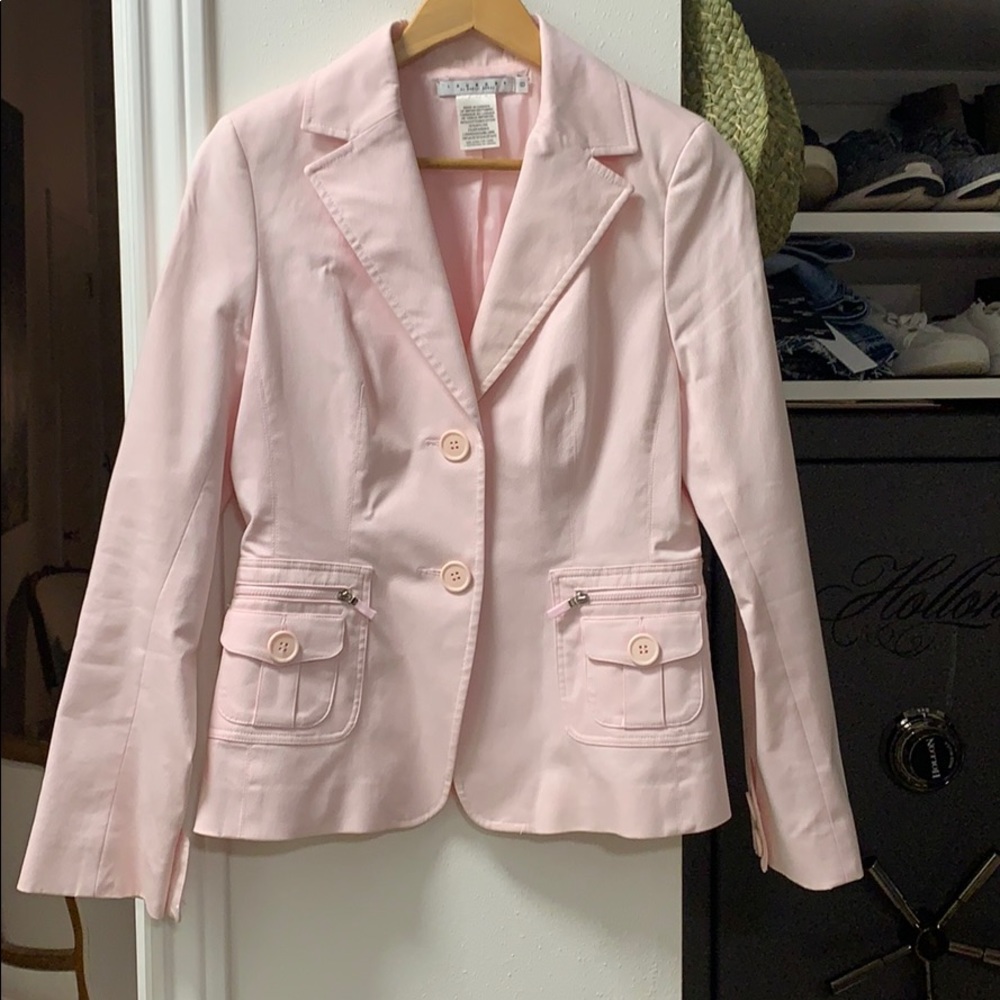 Laundry by Shelli Segal pink cotton canvas jacket